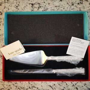 Kate spade MR AND MRS knife and server set